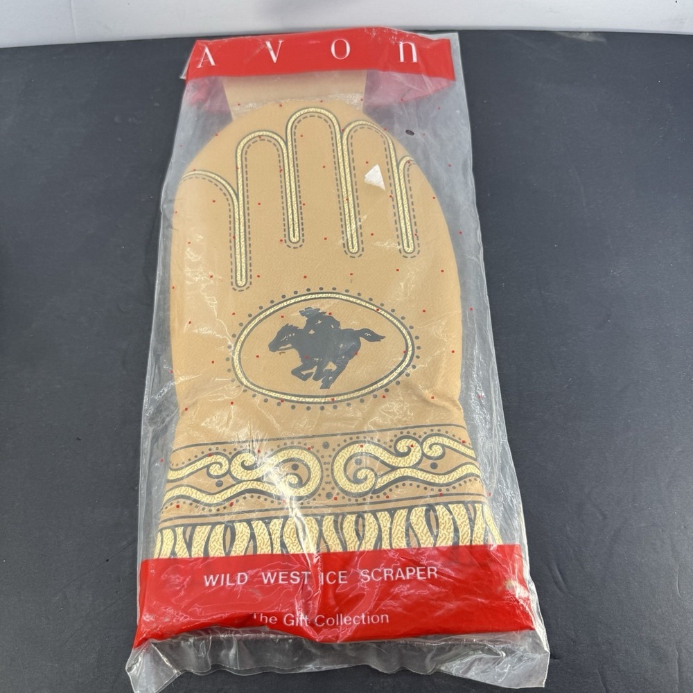 Vintage AVON Gift Collection Wild West Ice Scraper Cowboy Horse Glove New